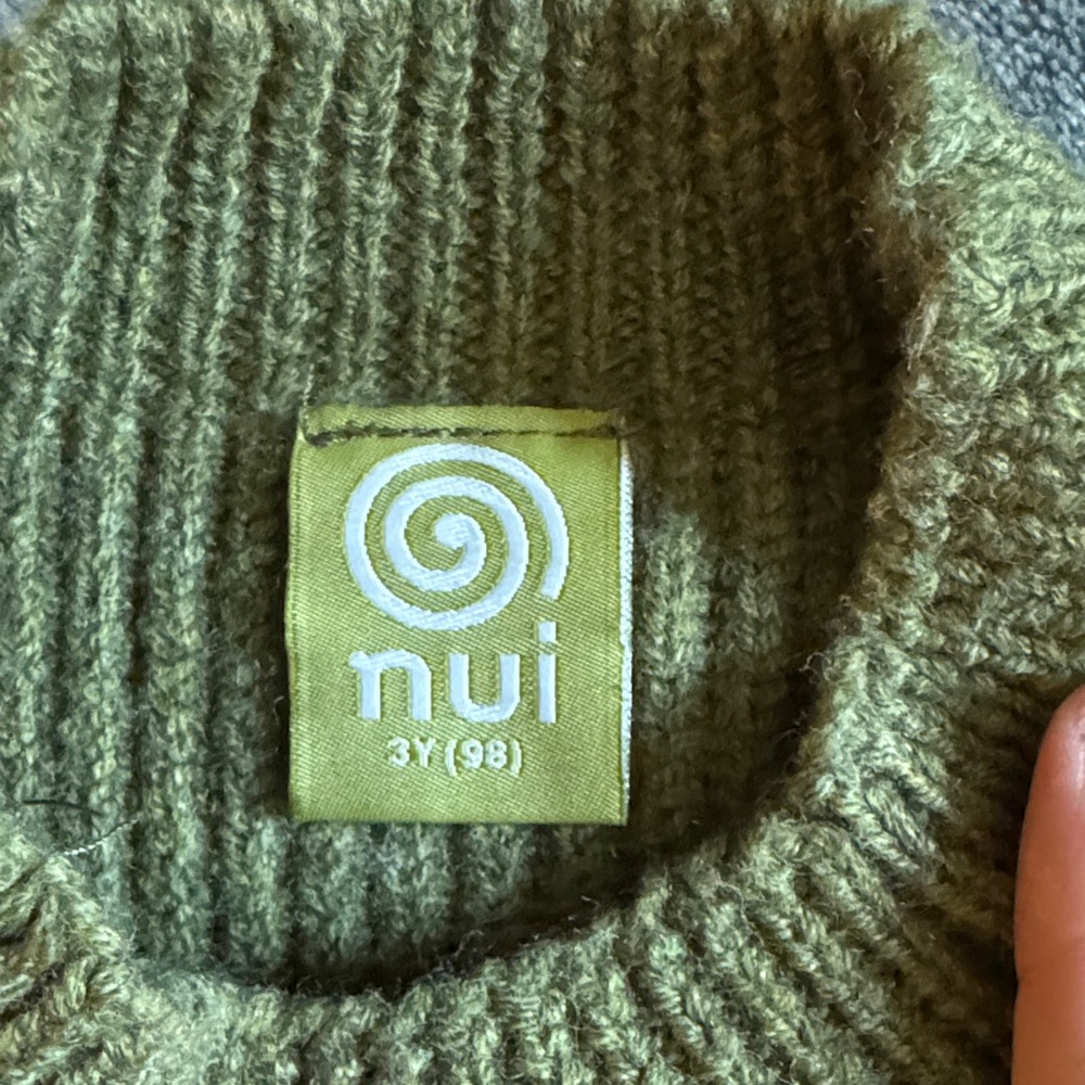 Nui Kids Olive Ribbed Sweater - Picture 3 of 4